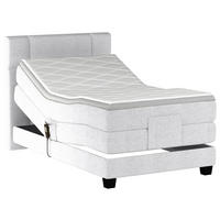 BOXSPRINGBETT 90/200 cm  in Seidengrau  - Seidengrau/Schwarz, KONVENTIONELL, Holz/Kunststoff (90/200cm) - Esposa