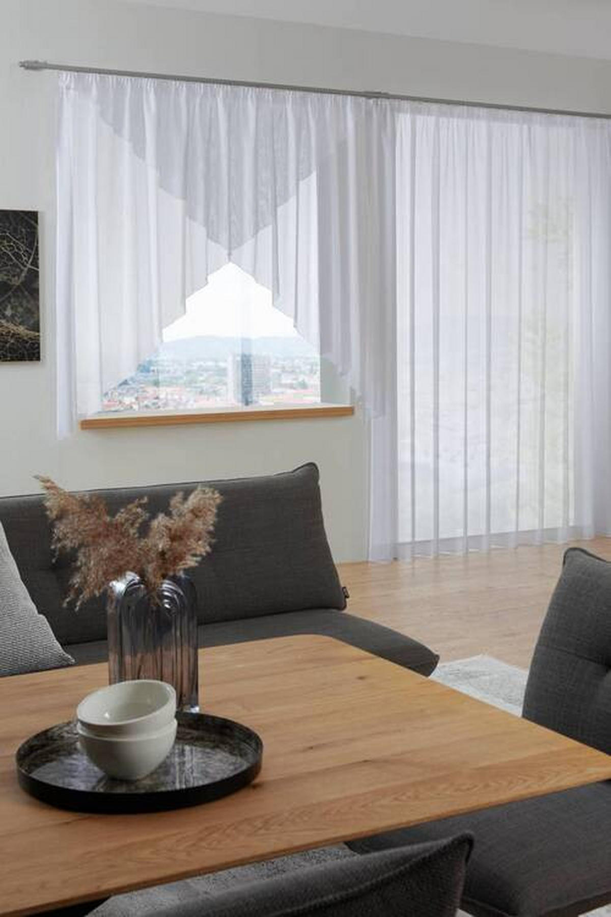 TAGESVORHANG  transparent  300/245 cm   - Weiss, Konventionell, Textil (300/245cm) - Esposa