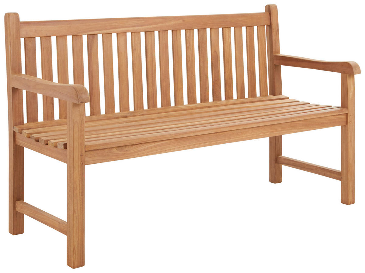 GARTENBANK 150/92/55 cm Teakholz   - Teakfarben, Natur, Holz (150/92/55cm) - Ambia Garden