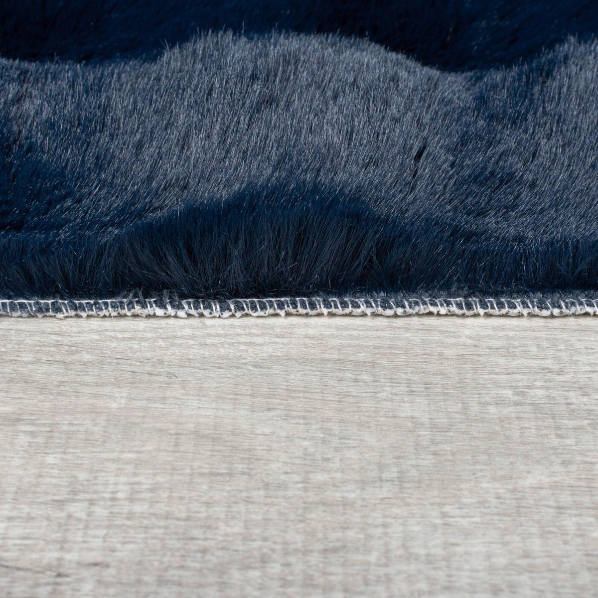 WEBTEPPICH 120/170 cm WAFFLE FAUX FUR Dunkelblau  - Dunkelblau, KONVENTIONELL, Textil (120/170cm)