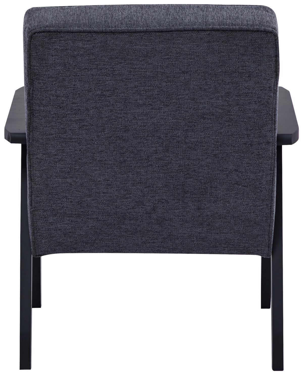 SESSEL in Webstoff Grau  - Schwarz/Grau, Design, Holz/Textil (64/77,5/67cm) - Ti'me