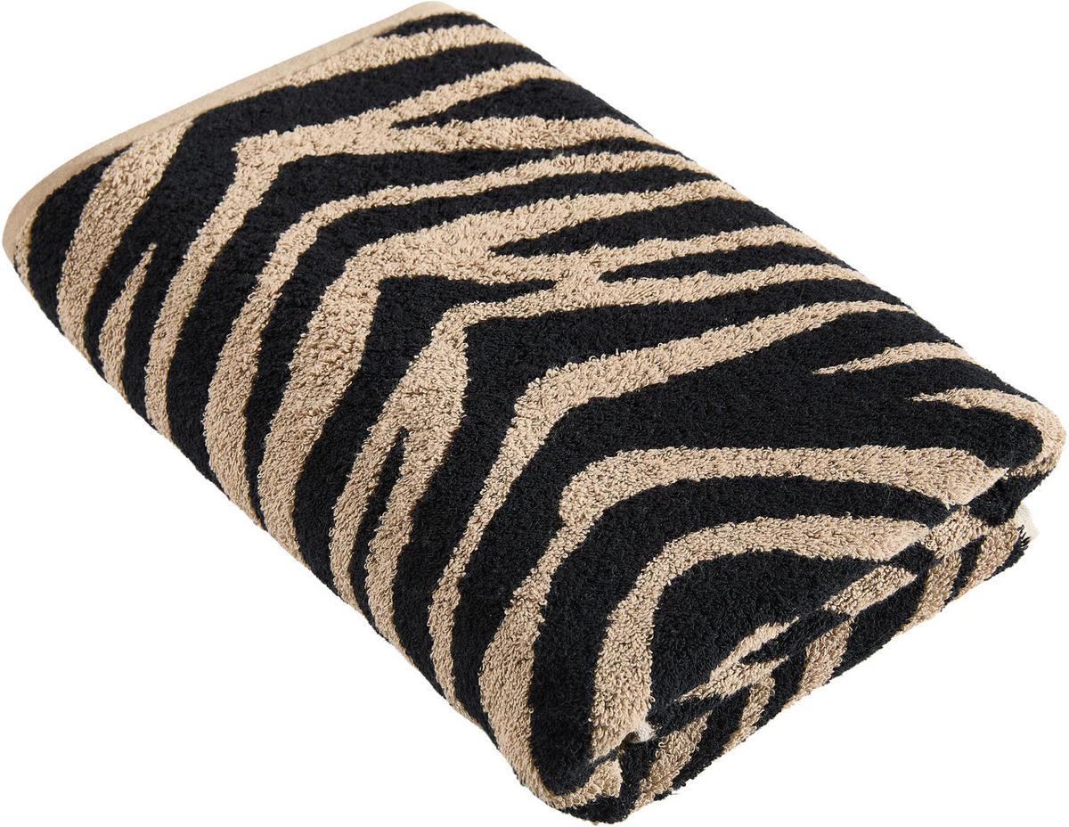 DUSCHTUCH 70/140 cm  - Beige/Schwarz, Trend, Textil (70/140cm) - Dieter Knoll