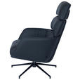 RELAXSESSELSET in Leder Schwarz  - Schwarz, Design, Leder/Metall (73/110/87cm) - Dieter Knoll