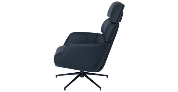 RELAXSESSELSET in Leder Schwarz  - Schwarz, Design, Leder/Metall (73/110/87cm) - Dieter Knoll