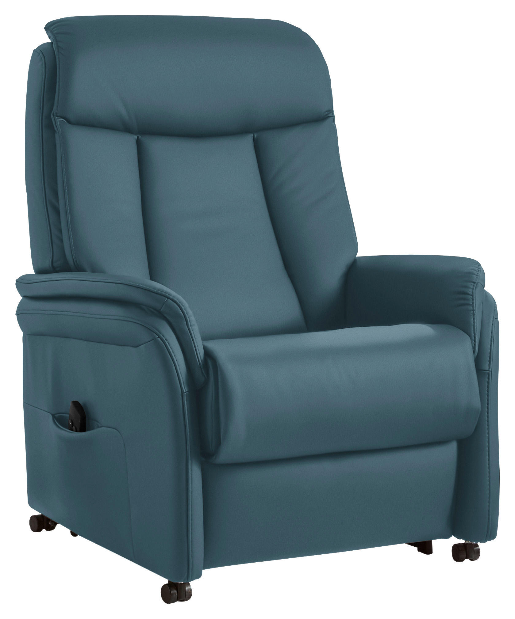 FERNSEHSESSEL in Blau  - Blau, KONVENTIONELL, Leder/Kunststoff (80/107/84cm) - Valdera