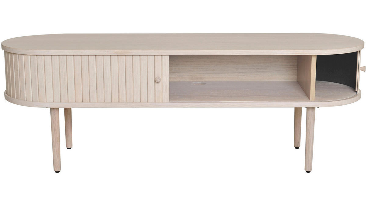 TV-MÖBEL i faner ek vit, ekfärgad  - vit/ekfärgad, Design, trä (130/40/45cm) - Best Price