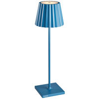 LED-TISCHLEUCHTE 11/38 cm   - Blau/Weiß, Design, Metall (11/38cm)