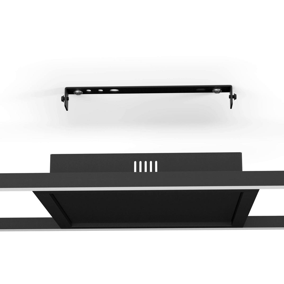 LED-DECKENLEUCHTE 64/24/4,5 cm    - Schwarz/Weiß, Design, Kunststoff/Metall (64/24/4,5cm) - Eglo