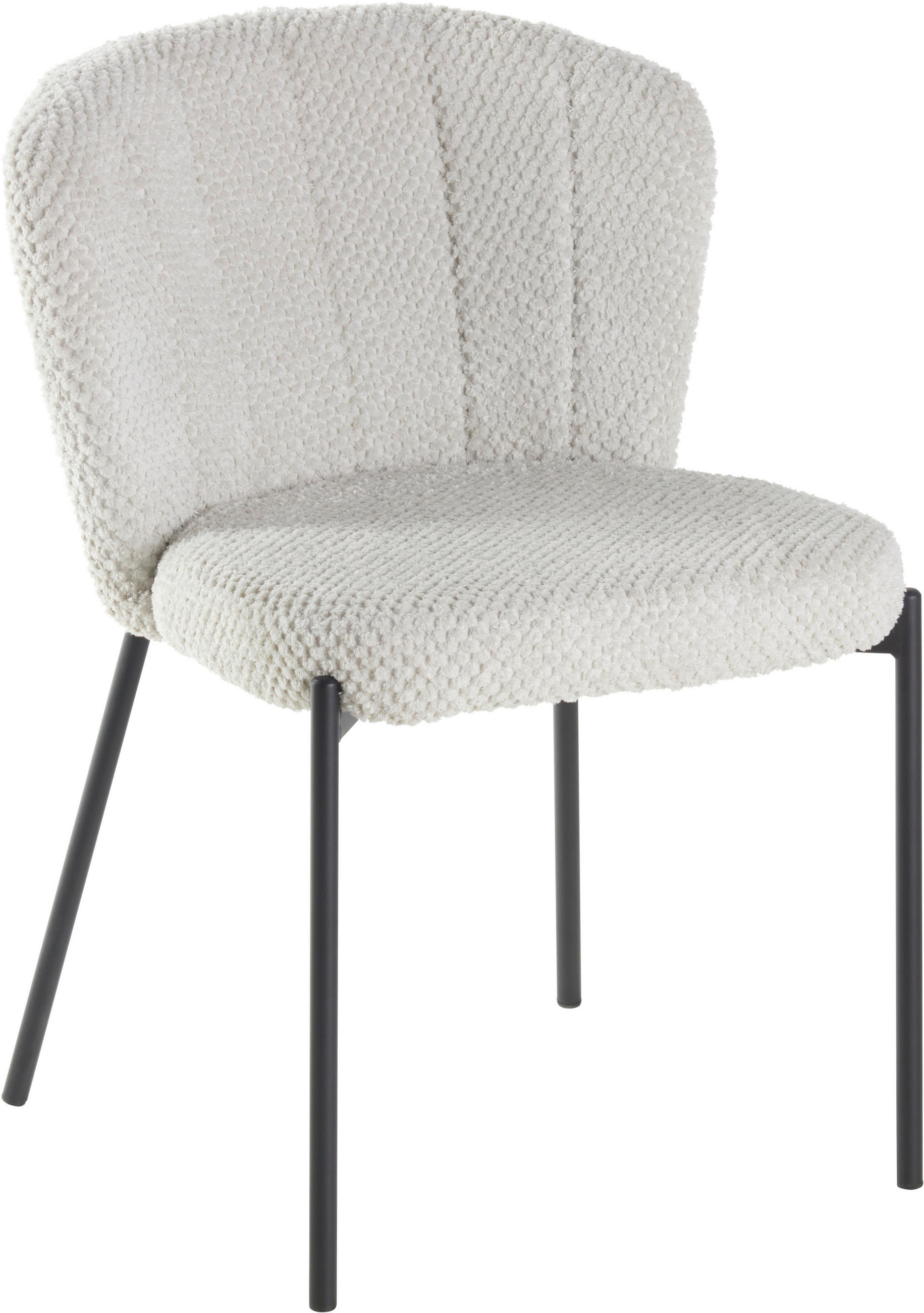 STUHL Struktur Beige Pappel Sperrholz  - Beige/Schwarz, LIFESTYLE, Holz/Textil (55/79/59cm) - Livetastic