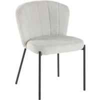 STUHL Struktur Beige Pappel Sperrholz  - Beige/Schwarz, LIFESTYLE, Holz/Textil (55/79/59cm) - Livetastic