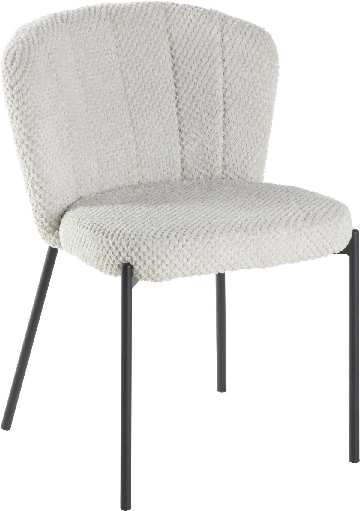 STUHL Struktur Beige Pappel Sperrholz  - Beige/Schwarz, LIFESTYLE, Holz/Textil (55/79/59cm) - Livetastic