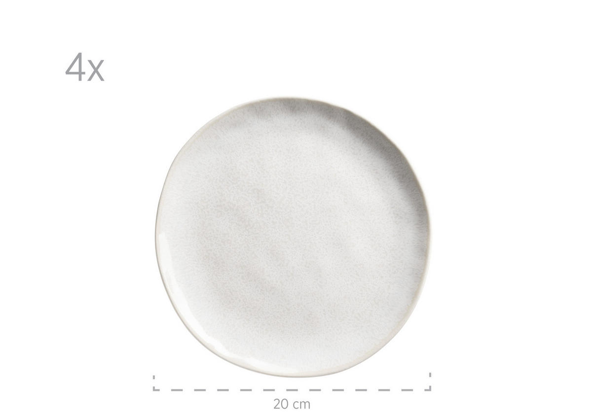 KOMBISERVICE Weiß 16-teilig Frozen  - Weiß, Basics, Keramik (34,7/32/35cm) - Mäser
