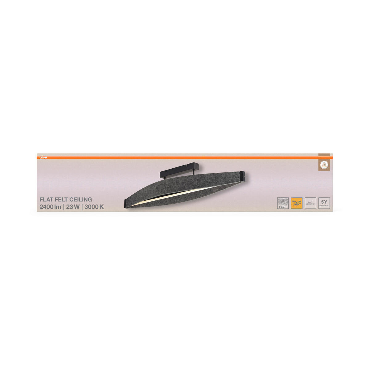 LED-DECKENLEUCHTE 100/17/21 cm   - Dunkelgrau, Design, Kunststoff/Textil (100/17/21cm) - Osram