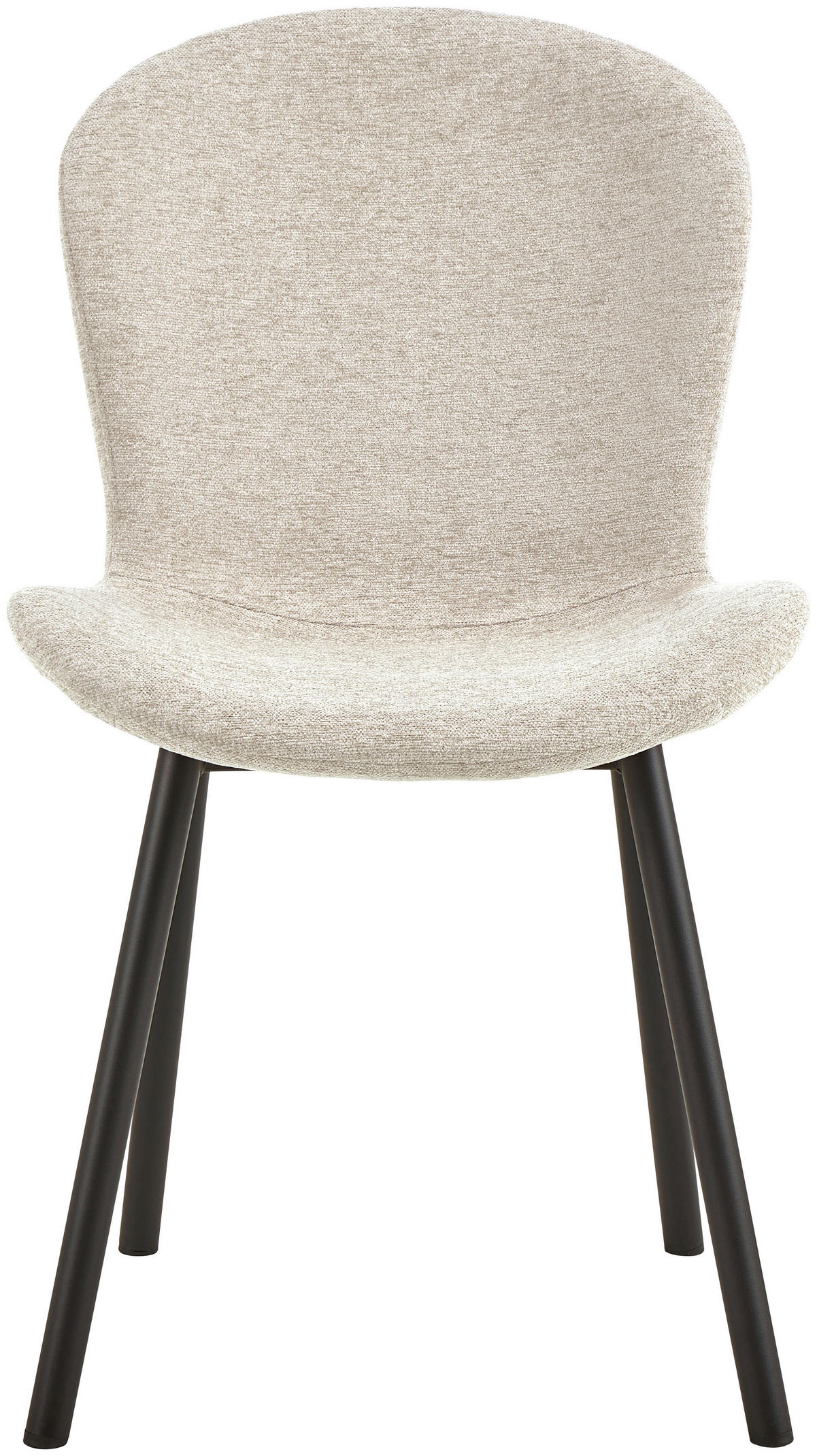 STUHL  in Stahl Flachgewebe  - Beige/Schwarz, Trend, Textil/Metall (50/86/58cm) - MID.YOU