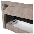 BOXSPRINGBETT 180/200 cm  in Hellbraun  - Wengefarben/Hellbraun, KONVENTIONELL, Holz/Textil (180/200cm) - Xora