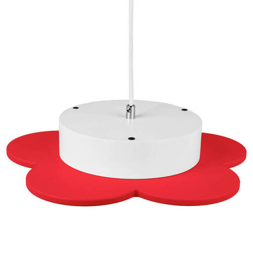KINDERHÄNGELEUCHTE Fiore 33/70 cm   - Rot, Basics, Holzwerkstoff/Kunststoff (33/70cm)