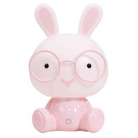 DĚTSKÁ STOLNÍ LAMPIČKA, 14/14/22 cm - pink, Basics, plast (14/14/22cm)