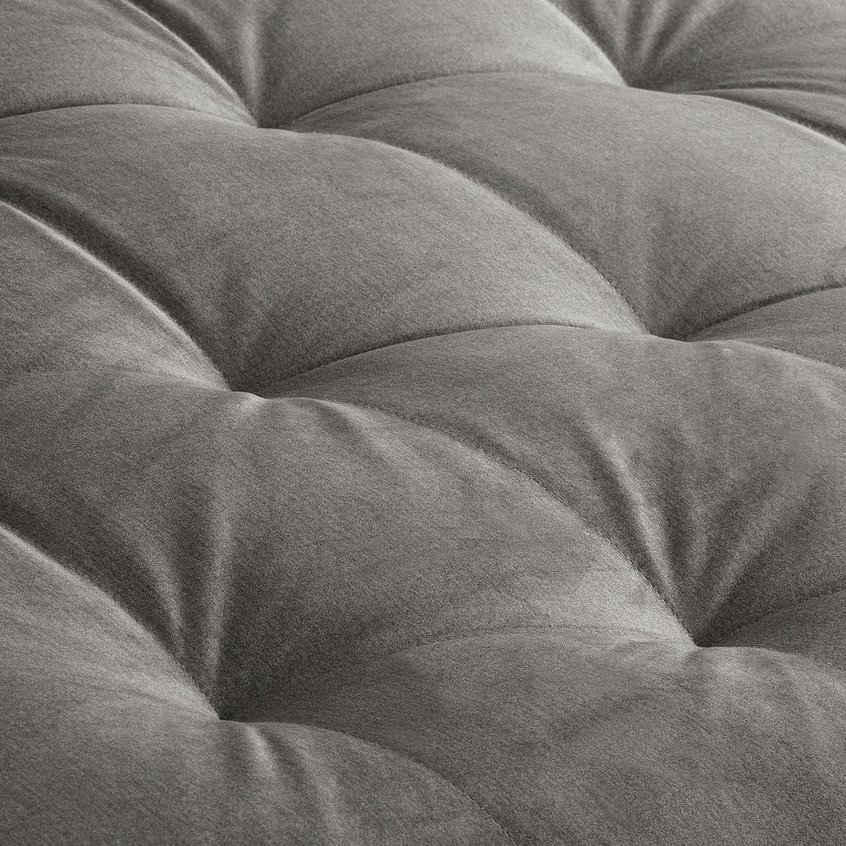 ECKSOFA Naomi Dunkelgrau Velours Rückenkissen  - Dunkelgrau/Schwarz, Design, Kunststoff/Textil (243/284cm) - P & B