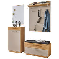 GARDEROBE 5-teilig  in 160/195/40 cm  - Taupe/Eichefarben, Design, Holz/Holzwerkstoff (160/195/40cm) - Novel