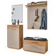 GARDEROBE 5-teilig  in 160/195/40 cm  - Taupe/Eichefarben, Design, Holz/Holzwerkstoff (160/195/40cm) - Novel