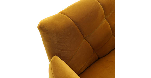 ARMLEHNSTUHL   Velours  - Gelb/Schwarz, Design, Textil/Metall (68/88/66cm) - Landscape