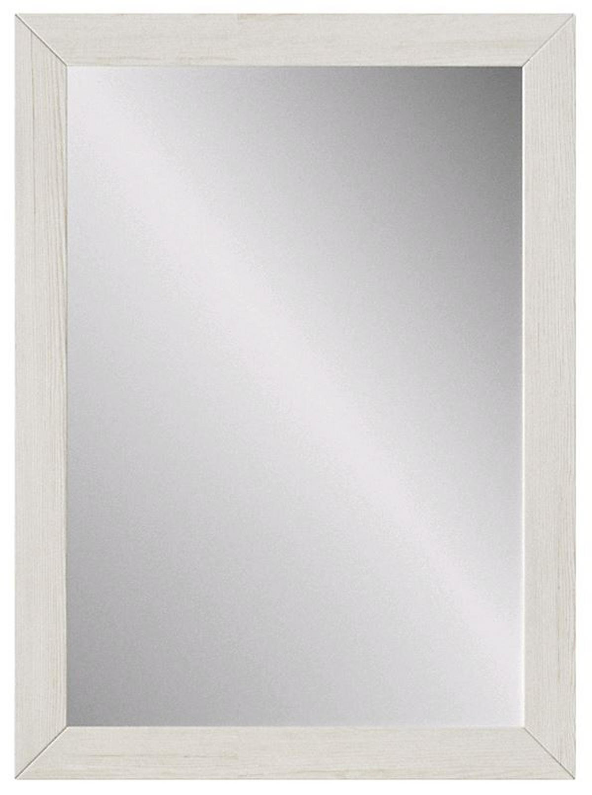 WANDSPIEGEL 100/70/2 cm    in rechteckig  - Weiß/Pinienfarben, Basics, Glas/Holzwerkstoff (100/70/2cm) - SetOne by Musterring
