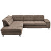 ECKSOFA in Chenille Hellbraun  - Chromfarben/Hellbraun, Design, Textil/Metall (260/310cm) - Beldomo Speed