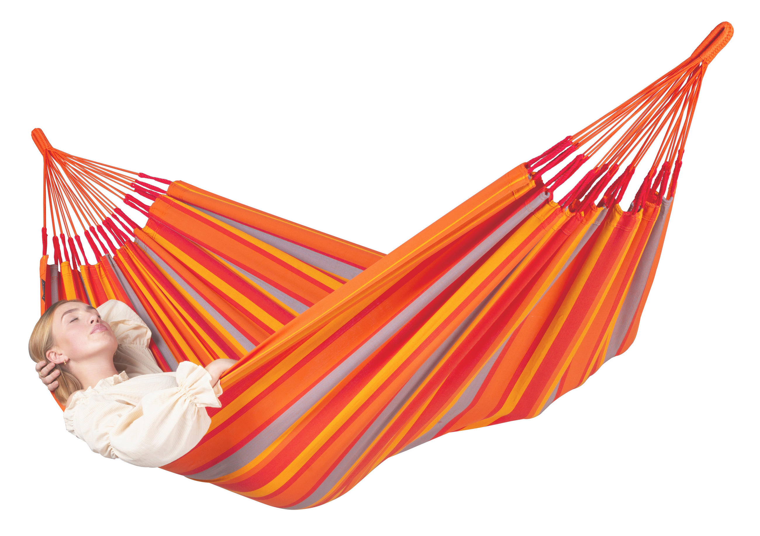 HÄNGEMATTE single outdoor  - Gelb/Rot, KONVENTIONELL, Textil (140/300cm) - La Siesta