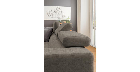 ECKSOFA  in Chenille Hellbraun  207/301 cm  - Chromfarben/Hellbraun, Design, Textil (207/301cm) - Xora
