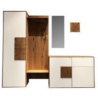 GARDEROBE 5-teilig  in  - Eichefarben/Weiß, Design, Glas/Holz - Valdera