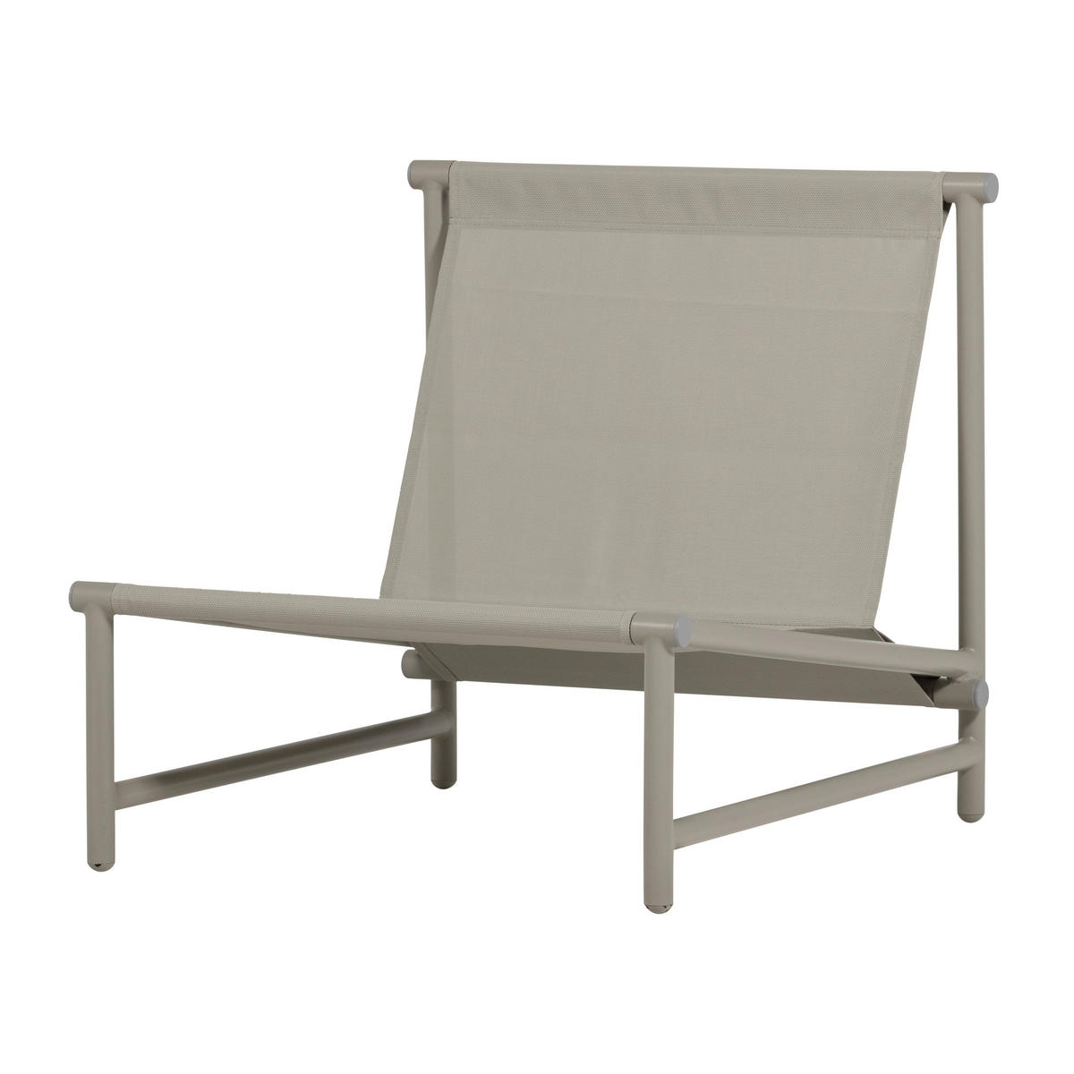 GARTENSESSEL Metall, Textil Weiß, Sandfarben  - Sandfarben/Weiß, MODERN, Textil/Metall (82/75/75cm) - Livetastic