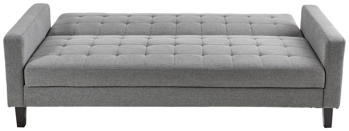 SCHLAFSOFA in Webstoff Dunkelgrau  - Dunkelgrau/Schwarz, Design, Holz/Textil (204/81/85cm) - Livetastic