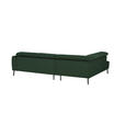 ECKSOFA in Struktur Grün 205/280 cm - Schwarz/Grün, Design, Textil/Metall (205/280cm) - Xora