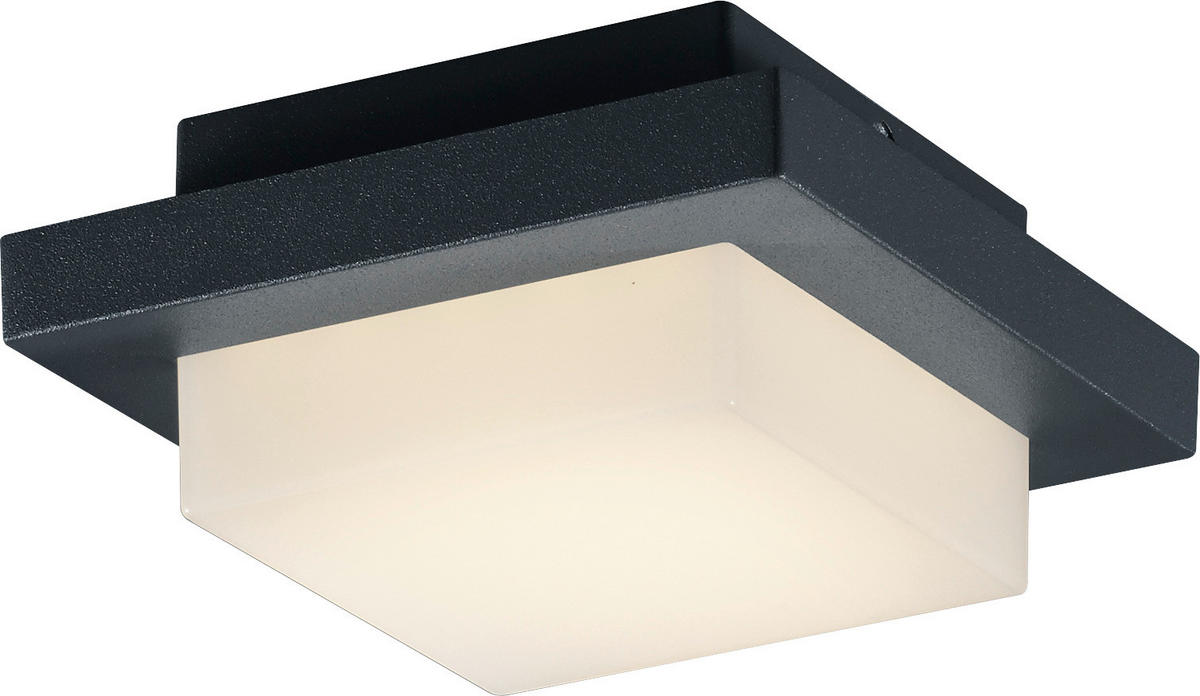 AUßENDECKENLEUCHTE 14/6,5/14 cm   - Anthrazit/Weiß, KONVENTIONELL, Kunststoff/Metall (14/6,5/14cm)