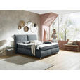 BOXSPRINGBETT 180/200 cm  in Dunkelgrau  - Edelstahlfarben/Dunkelgrau, KONVENTIONELL, Textil (180/200cm) - Dieter Knoll