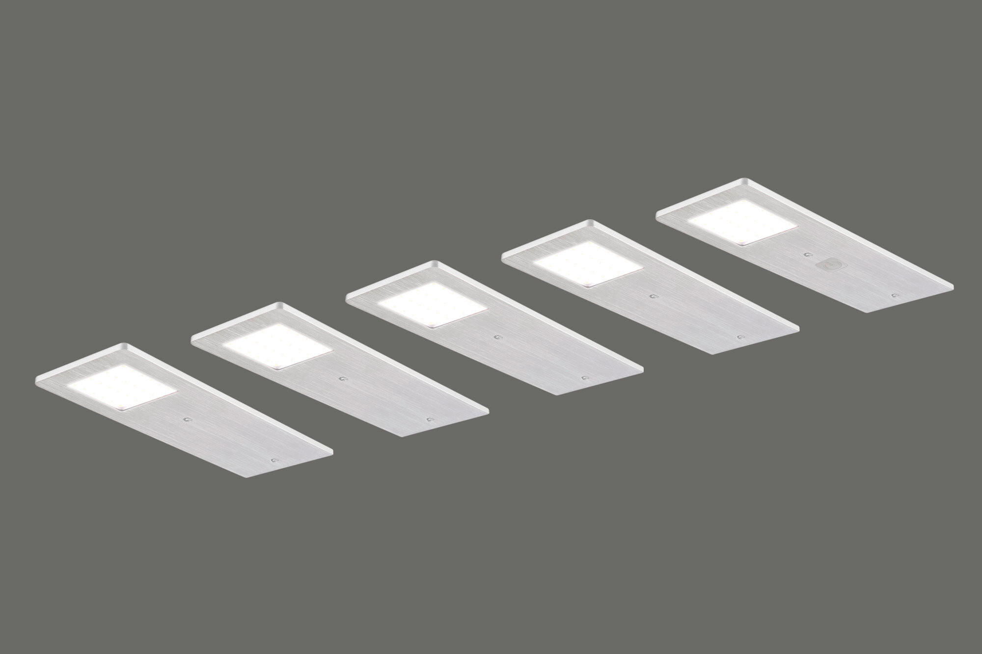 UNTERBAULEUCHTEN-SET 19/0,4/7 cm   - Alufarben, Basics, Metall (19/0,4/7cm)