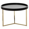 SOFFBORD i trä, trämaterial 58,5/58,5/42 cm  - svart/guldfärgad, Design, metall/trämaterial (58,5/58,5/42cm) - MID.YOU