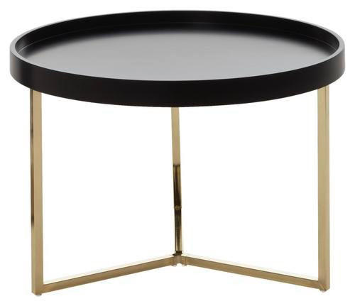 MID.YOU KONFERENČNÝ STOLÍK, čierna, zlatá, drevo, kompozitné drevo, 58,5/58,5/42 cm