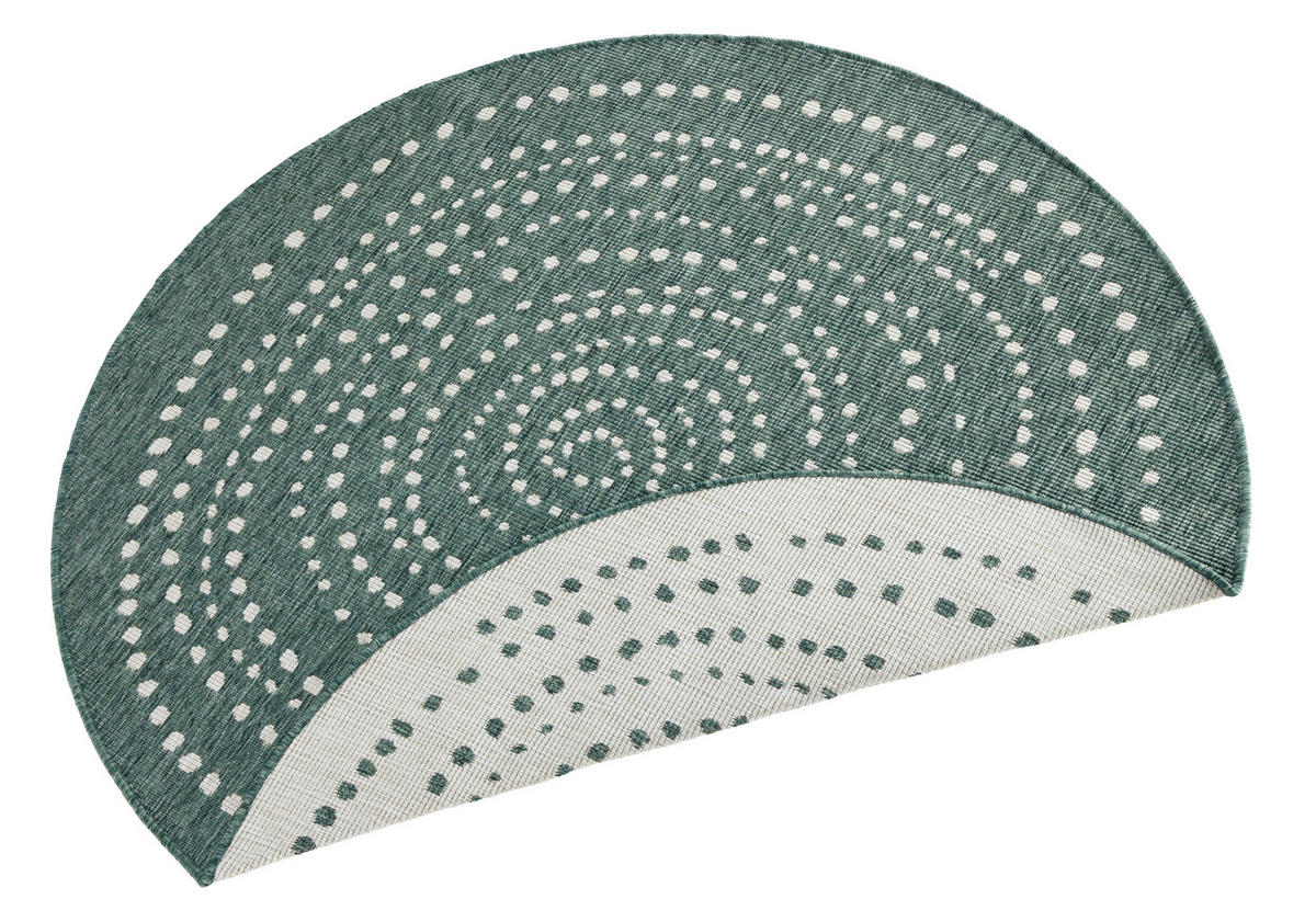 OUTDOORTEPPICH 200 cm Twin Creme, Grün  - Creme/Grün, Design, Kunststoff (200cm)