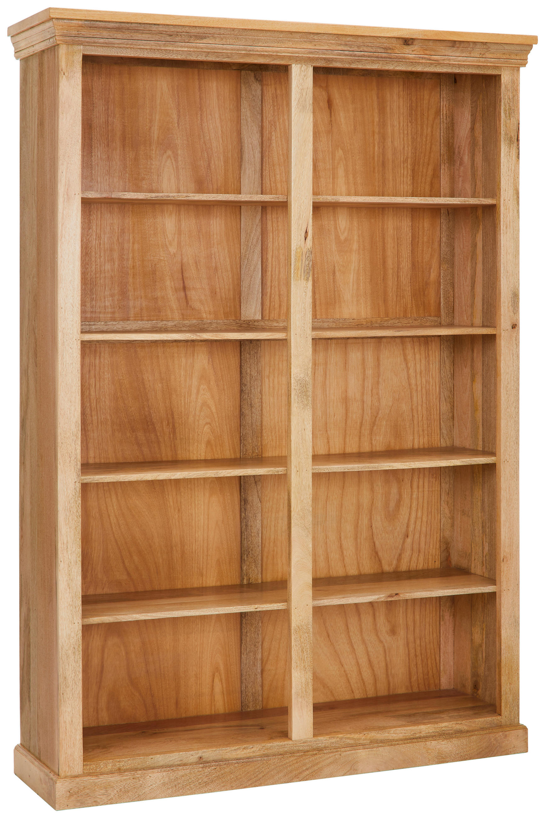 REGAL Mangoholz massiv Naturfarben, Hellbraun  - Hellbraun/Naturfarben, ROMANTIK / LANDHAUS, Holz (140/200/40cm) - MID.YOU