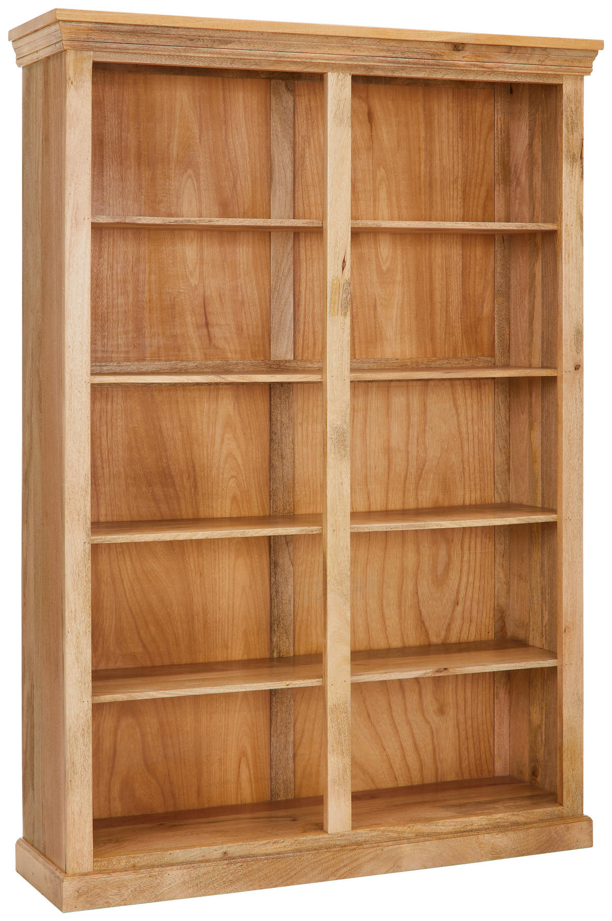 REGAL Mangoholz massiv Naturfarben, Hellbraun  - Hellbraun/Naturfarben, ROMANTIK / LANDHAUS, Holz (140/200/40cm) - MID.YOU