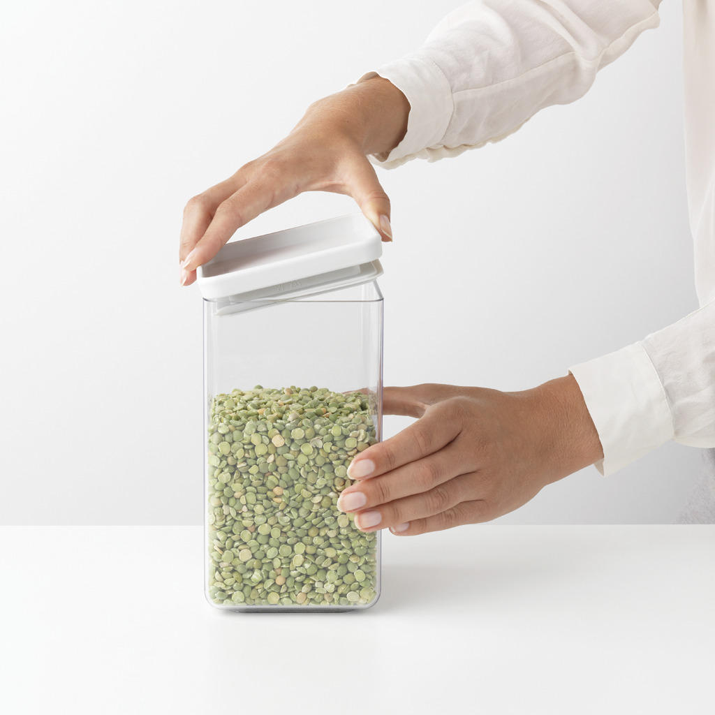 VORRATSDOSE 1,6 l  - Transparent/Hellgrau, Design, Kunststoff (11/20/11cm) - Brabantia