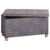 BÄNK MED FÖRVARING i 76/40/38 cm  - brun/ljusgrå, Modern, trämaterial/textil (76/40/38cm) - MID.YOU