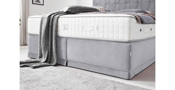 BOXSPRINGBETT 180/200 cm  in Hellgrau  - Hellgrau, KONVENTIONELL, Textil (180/200cm) - Ambiente