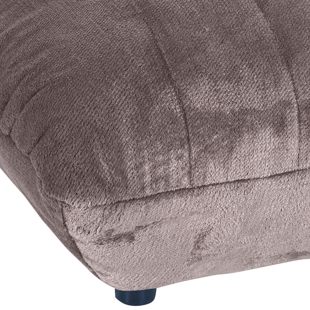 LIGGFÅTÖLJ i plysch lerfärgad  - lerfärgad/svart, Klassisk, textil/plast (100/86/166cm) - MID.YOU