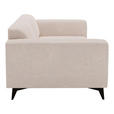 3-SITZER-SOFA  in Cord Creme  - Creme/Schwarz, KONVENTIONELL, Textil/Metall (237/75/104cm) - Carryhome