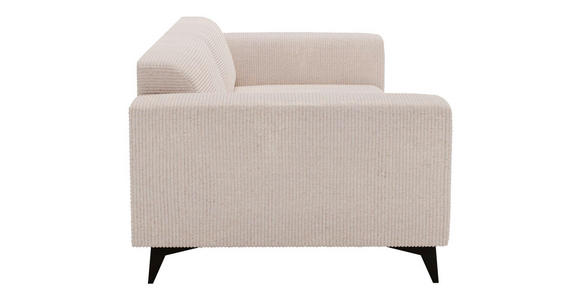 3-SITZER-SOFA  in Cord Creme  - Creme/Schwarz, KONVENTIONELL, Textil/Metall (237/75/104cm) - Carryhome