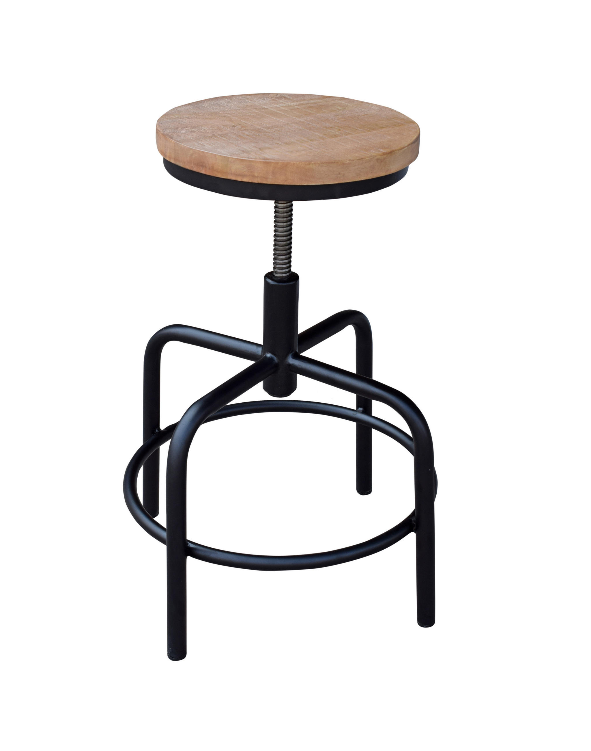 STOLICA prirodna boja, crna - prirodna boja/crna, Moderno, drvo/metal (48/50/48cm) - Ambia Home