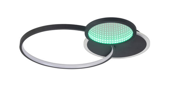 LED-DECKENLEUCHTE 55/45/7,5 cm - Schwarz, LIFESTYLE, Kunststoff/Metall (55/45/7,5cm) - Novel