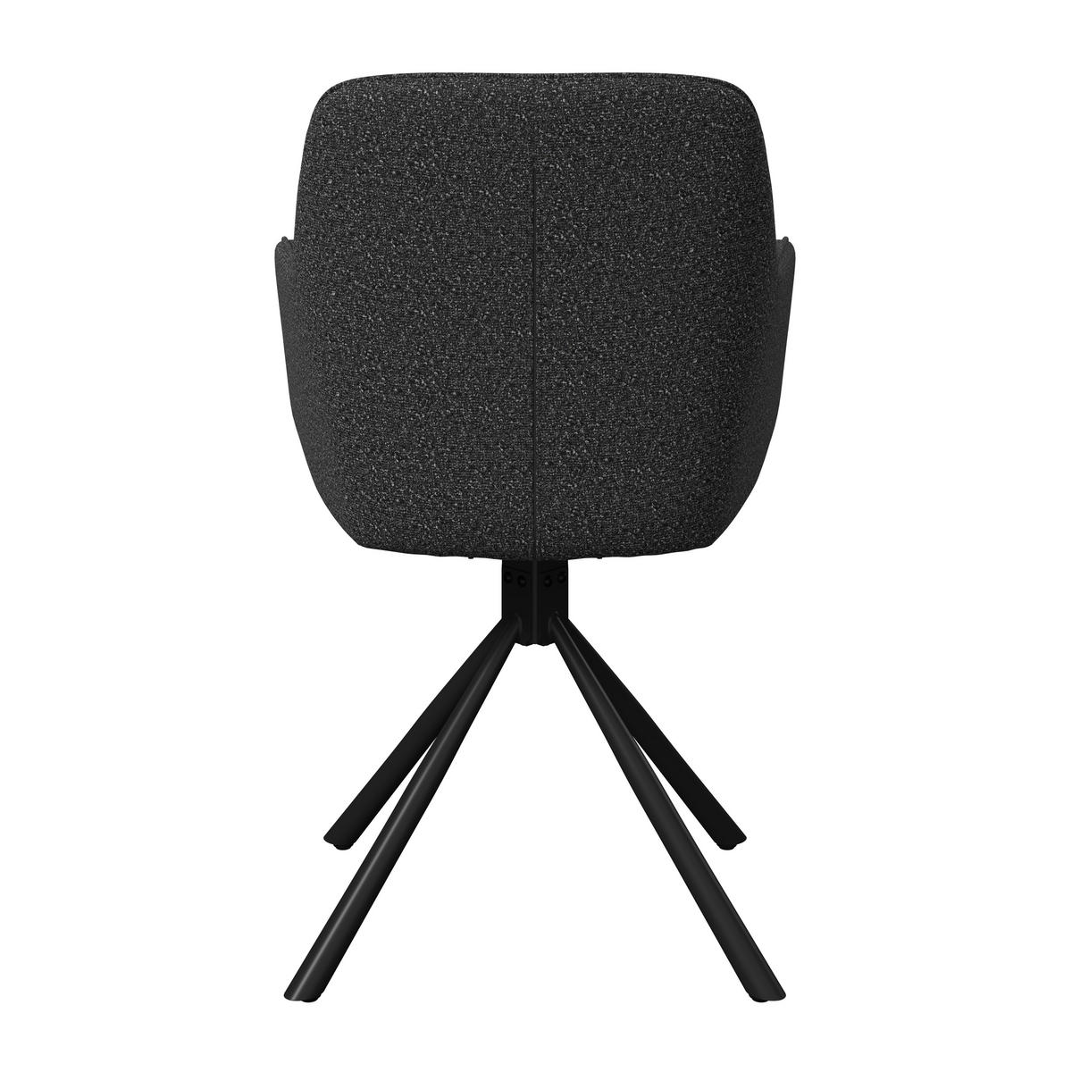 GARTENSTUHL Eisen Schwarz, Dunkelgrau  - Dunkelgrau/Schwarz, MODERN, Textil/Metall (58/86/57cm) - Ambia Garden